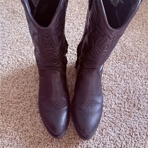 Steve Madden Women's Dark Brown Western Combat Boots